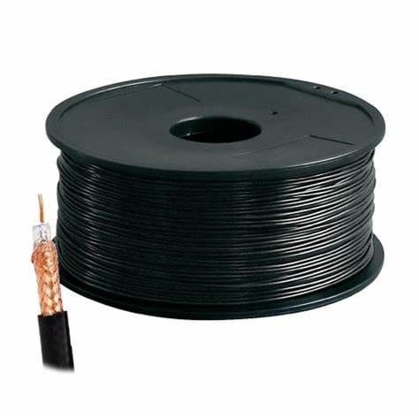 100M Single RG59 Coaxial Cable - BLACK+WHITE