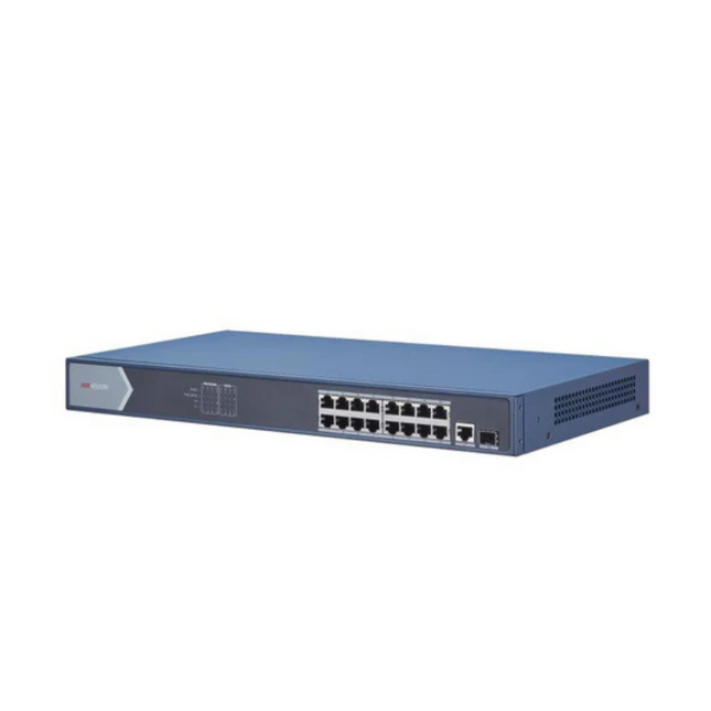 16-Port DS-3E0518P-E Unmanaged Gigabit PoE+ Switch w/ 1 x GbE RJ45 & 1 x GbE SFP Port (230W) (Offer)