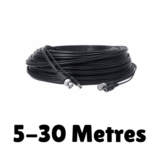 5-30 Metre HD-TVI RG59 CCTV Cable with Power Cable (RG59-HD-25M) Shotgun