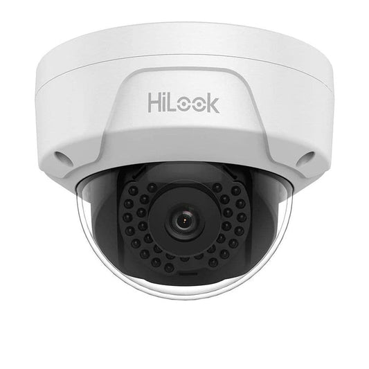 5MP IPC-D150H-MU HiLook by Hikvision WDR H.265 IP IK10 Dome Camera with 30m IR Build in MIC - WHITE+GREY