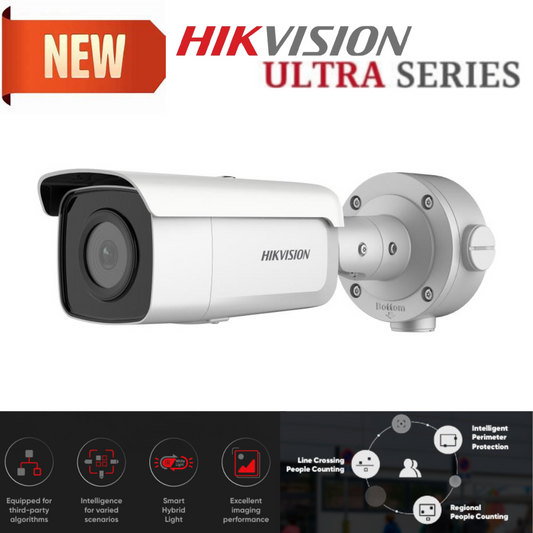 Hikvision Ultra Series - DS-2CD3T56G2-4IS 5 MP AcuSense Fixed Bullet Network Camera - 4MM