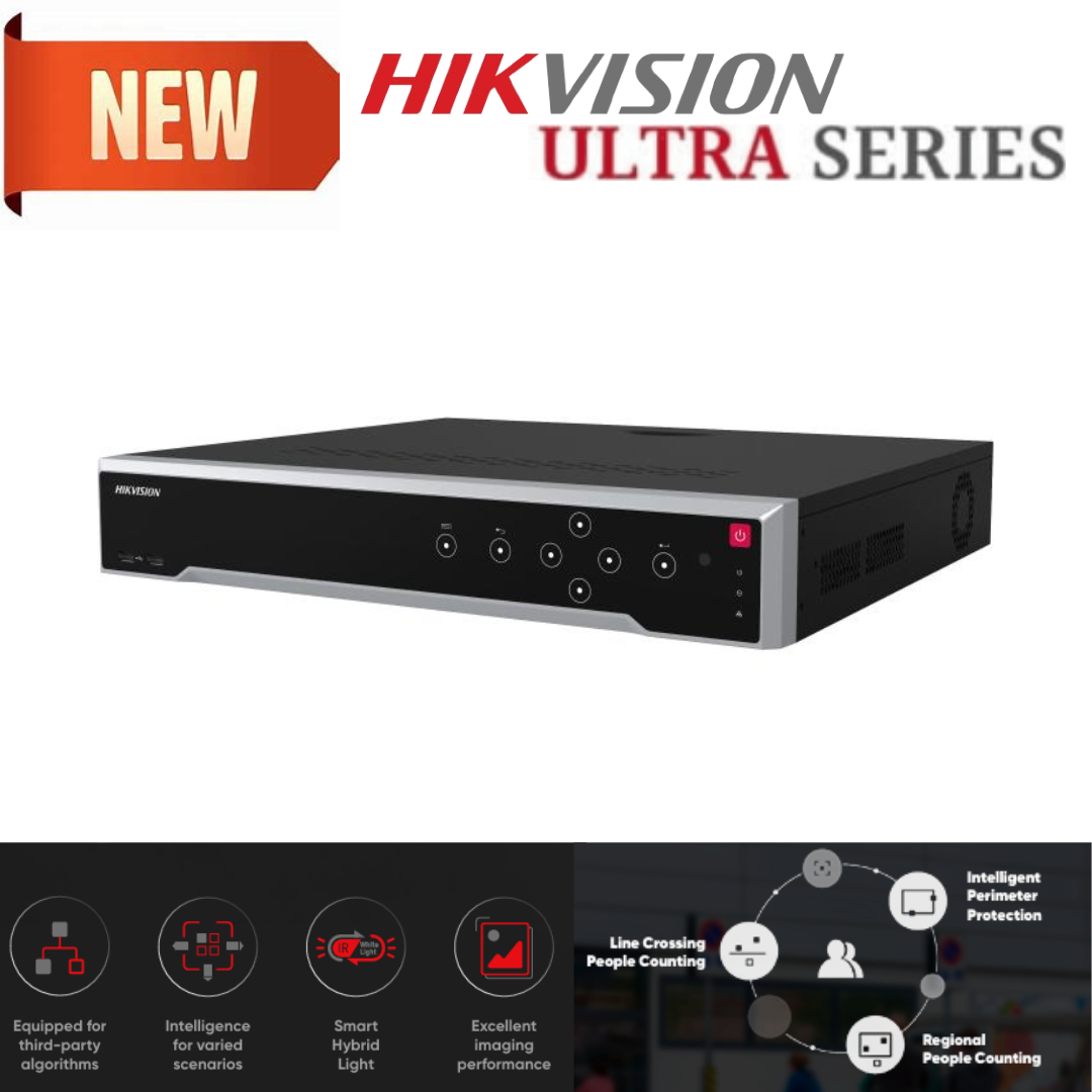 Hikvision DS-7732NI-M4/24P Ultra Series, 32MP 32-Channel 320Mbps 1.5U 24-PoE 4 SATA 8K NVR