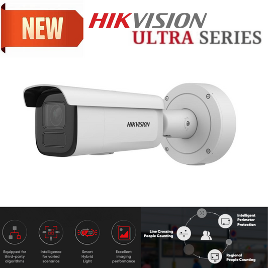 Hikvision Ultra Series - DS-2CD3686G2-IZS(C) 8 MP AcuSense Varifocal Bullet Network (IP) Camera