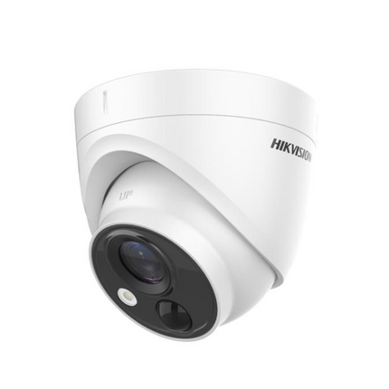 2MP DS-2CE71D8T-PIRLO Hikvision HD-TVI Analogue 2.8mm Fixed Lens PIR Turret Camera, 20m Smart IR