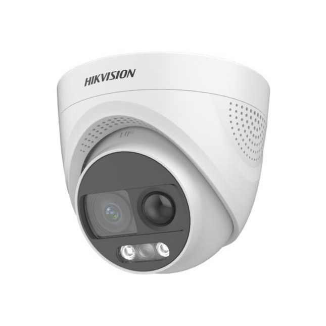 8MP 4K Hikvision DS-2CE72UF3T-PIRXO ColorVu PIR Siren Fixed Turret TVI Camera