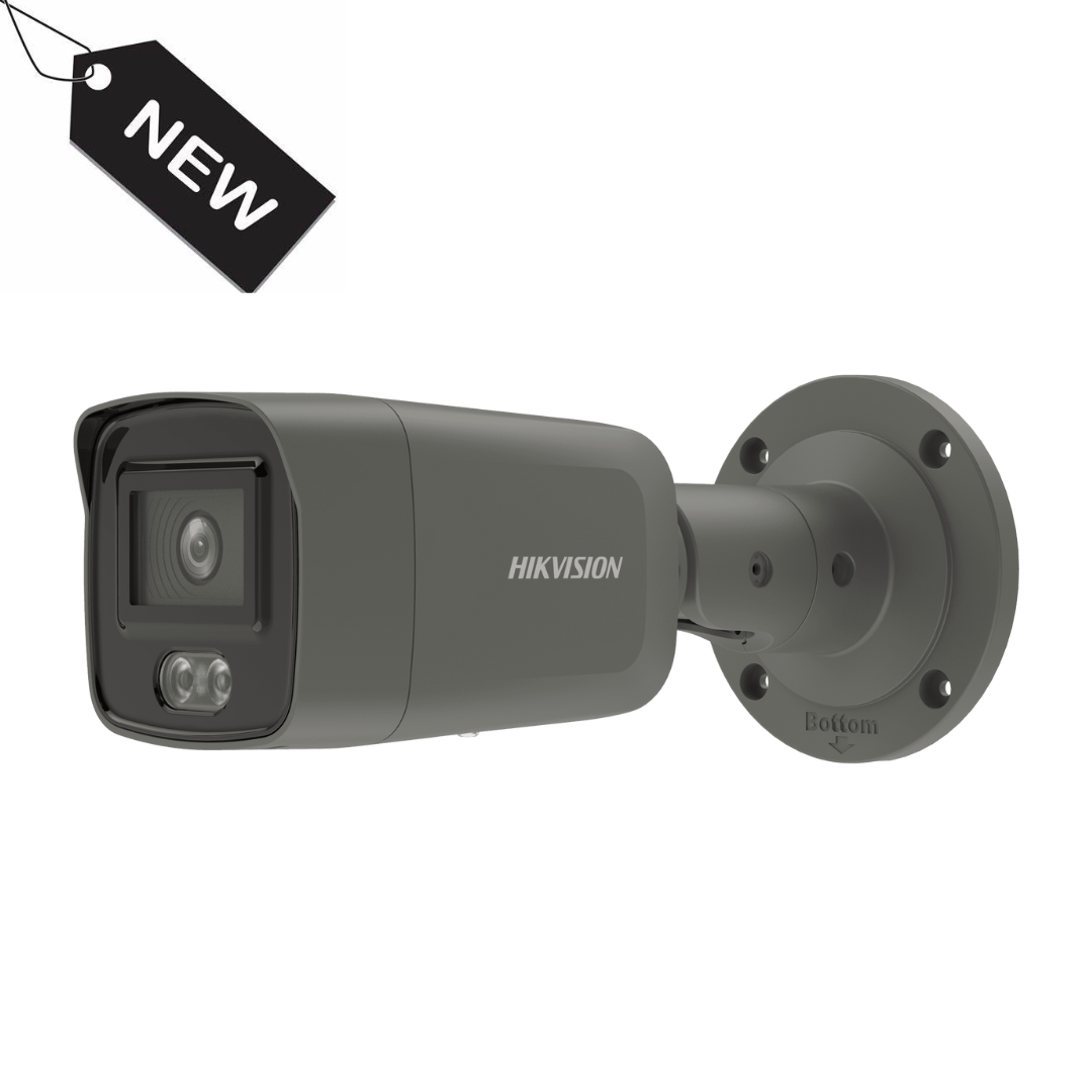 4MP Hikvision DS-2CD2047G2-LU/G(2.8mm) ColorVu Mini Bullet Camera W/ Mic Grey