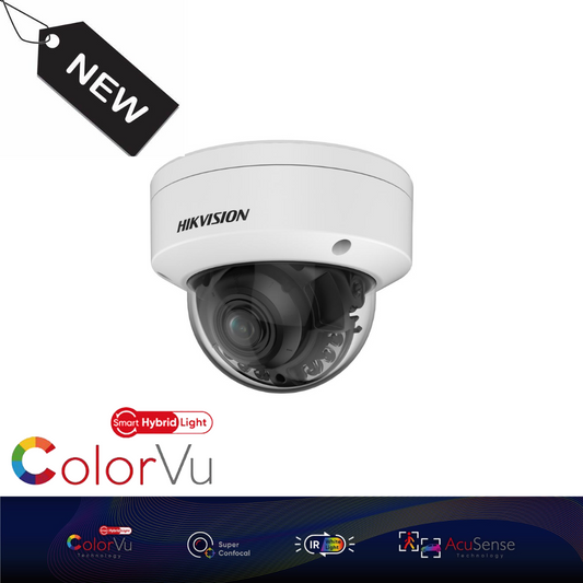 4MP Hikvision DS-2CD2747G2HT-LIZS(2.8-12mm)(eF) Varifocal Motorized Hybrid IR + ColorVu IP Dome