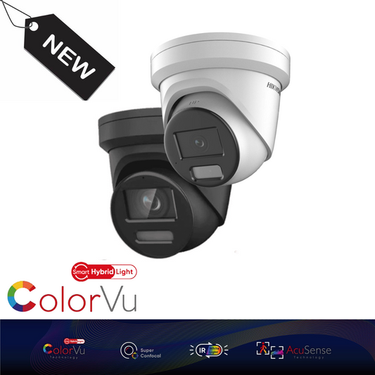 Hikvsion 4MP DS-2CD2347G2H-LISU/SL Black Smart Hybrid Light with ColorVu Fixed Turret