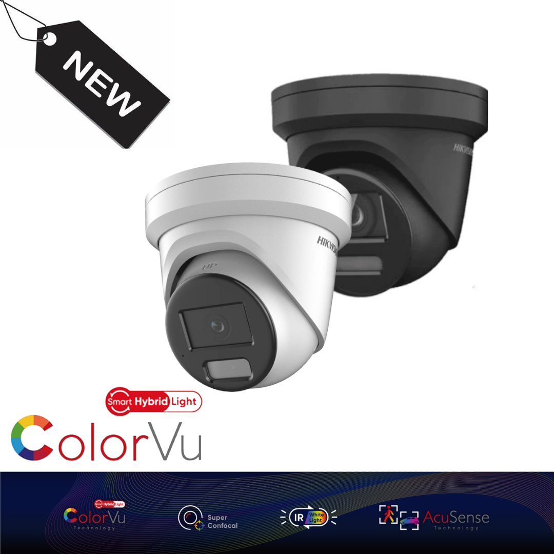 Hikvsion 8MP 4K DS-2CD2387G2H-LISU/SL Smart Hybrid Light with ColorVu Fixed Turret - 2.8+4mm -BLACK+WHITE