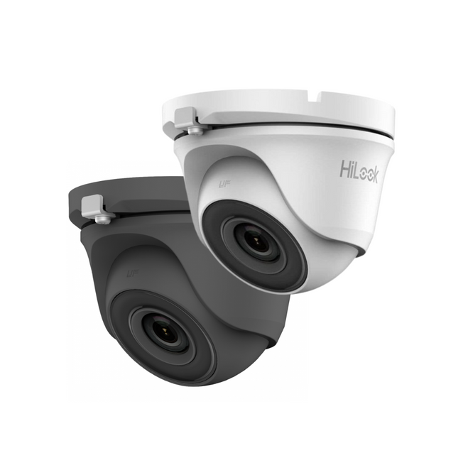 2MP THC-T120-MC 2.8mm 103° 25fps 20m IR Metal Turret Camera Hikvision HiLook - WHITE+GREY