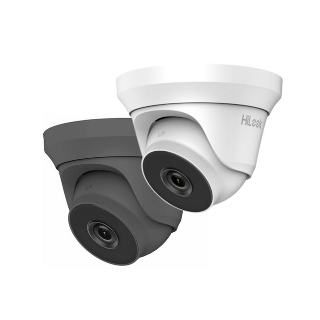 2MP THC-T220-MC HiLook by Hikvision HD-TVI Turret Camera with 40M EXIR Night Vision - WHITE+GREY