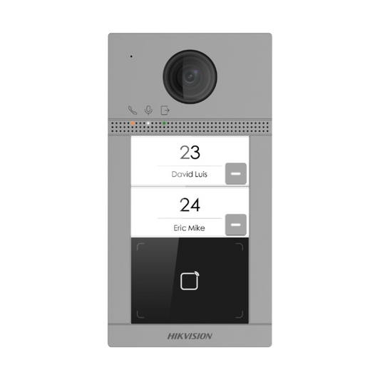 2MP DS-KV8213-WME1/FLUSH Hikvision Flush to wall Video Intercom w/ Mifare - 2 Button