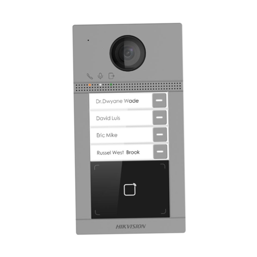 2MP DS-KV8413-WME1/SURFACE Hikvision Video Intercom w/ Mifare - 4 Button