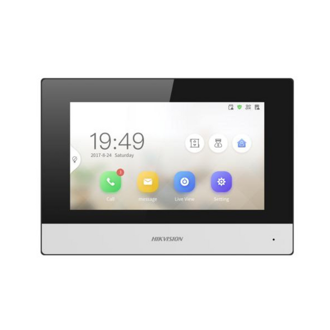 DS-KH6320-WTE2 BLACK Two-Wire Indoor Station with Touch screen