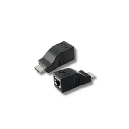 1 Pair HDMI Extender to Dual RJ45 Over Cat 5e/6 Network 1080P Ethernet Adapter