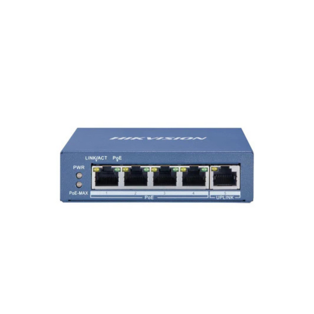 4-Port DS-3E0505P-E Gigabit 1000Mbps Unmanaged PoE Switch