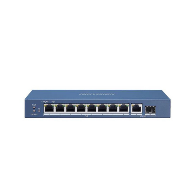 Hikvision DS-3E0510P-E Pro Series, 8-Port Gigabit Unmanaged POE Switch