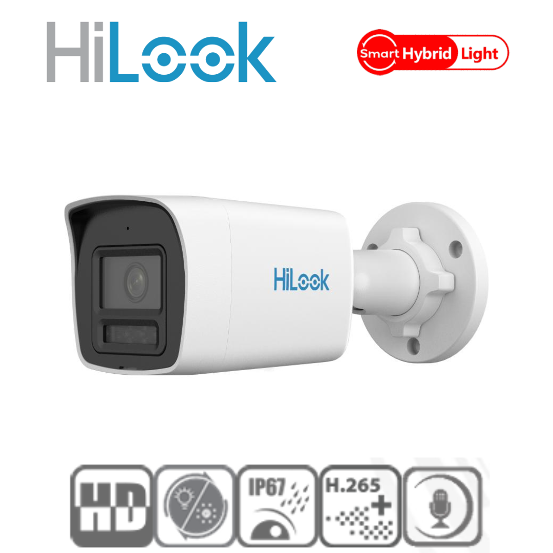 4MP Hilook By Hikvision IPC-B149HA-LU(2.8mm) ColorVu w/ Smart Hybrid Light Fixed Bullet IP Camera