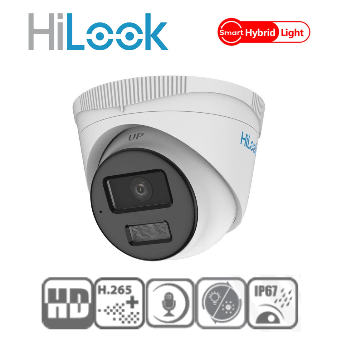 4 MP Hilook by Hikvision IPC-T249HA-LU(2.8mm) ColorVu Smart Hybrid Light Fixed Turret Network Camera