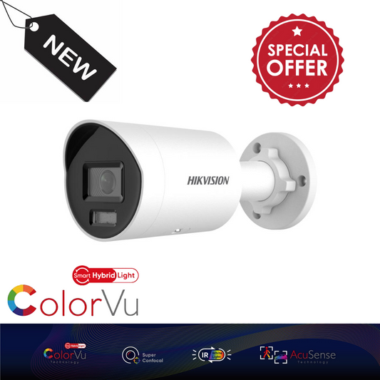 4MP Hikvision DS-2CD2047G2H-LIU(4MM)(EF) Smart Hybrid ColorVu and IR Acusense Mini Bullet (Offer)