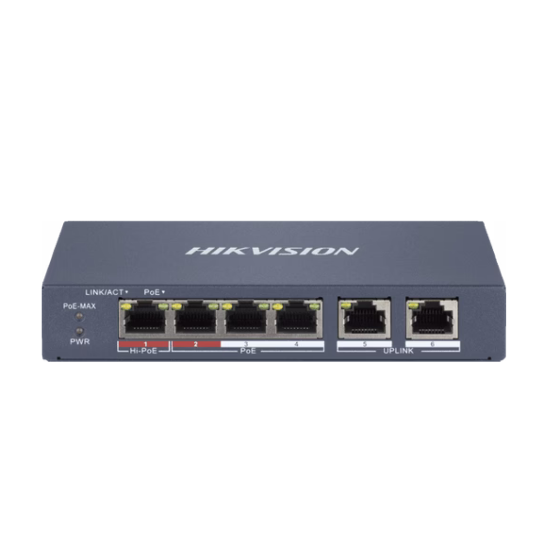 4-Port DS-3E1106HP-EI Hikvision 100Mbps Smart Managed PoE switch