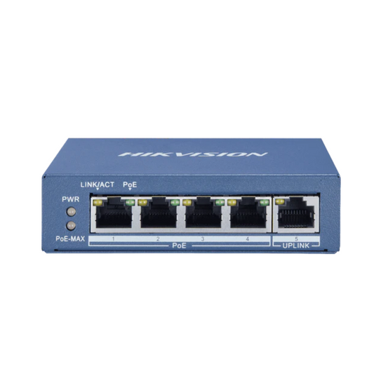 4-Port DS-3E0505P-E Gigabit 1000Mbps Unmanaged PoE Switch