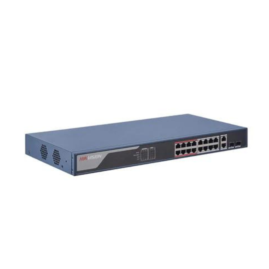 16-Port DS-3E1318P-SI Hikvision Smart Managed 16-Port 100 Mbps PoE Switch, 16 × 100 Mbps