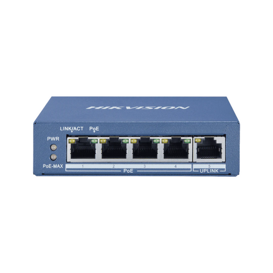 Hikvision 4-Port DS-3E0505HP-E Gigabit 1000Mbps Unmanaged PoE+ Switch