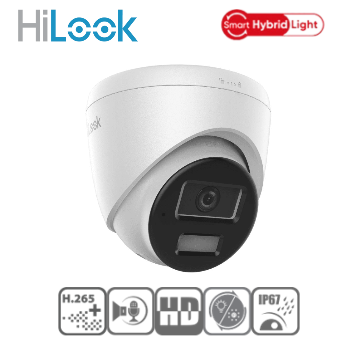 8MP HiLook IPC-T280HA-LUF/SL(2.8mm) Smart Hybrid Light MD 2.0 Turret Camera