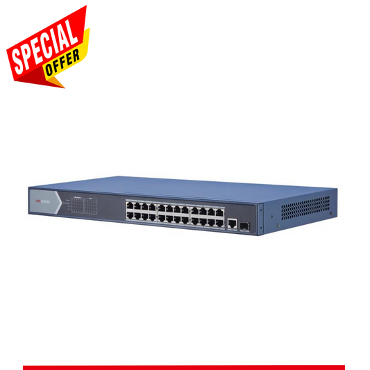 Hikvision DS-3E0526P-E Unmanaged Rackmount 24 Port Gigabit Switch (Offer)