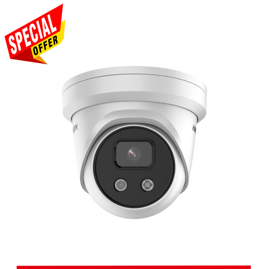 8MP Hikvision DS-2CD2386G2-IU(2.8MM) AcuSense Turret Network Camera Hikvision White Offer