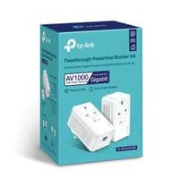 AV1000 Powerline Adapter Gigabit Ethernet with AC Pass Through Starter Kit (TL-PA7017P KIT)