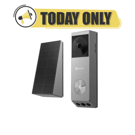 EZVIZ EP3X Pro 2K 3MP Smart Security Video Battery Doorbell with Solar Panel