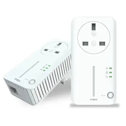 STRONG Powerline 600 Duo Kit 10/100 Powerline Adapter Kit, 1-Port, AC Pass Through