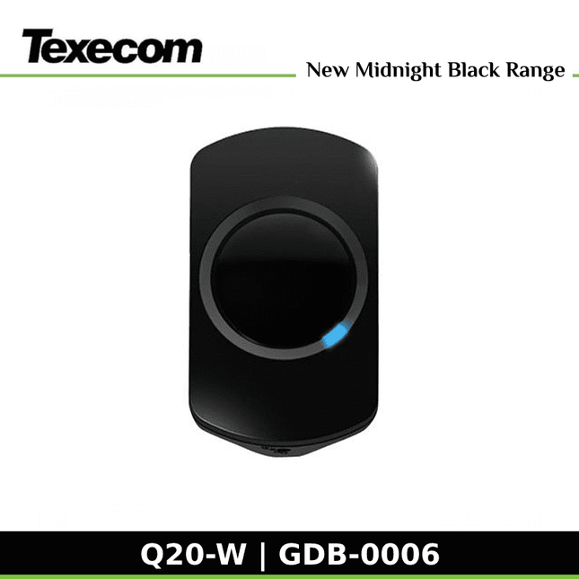 Texecom Q20-W Capture Series, Wireless Quad PIR Detector, 868MHz, 20m, Wall Mount, Midnight Black - GDB-0006